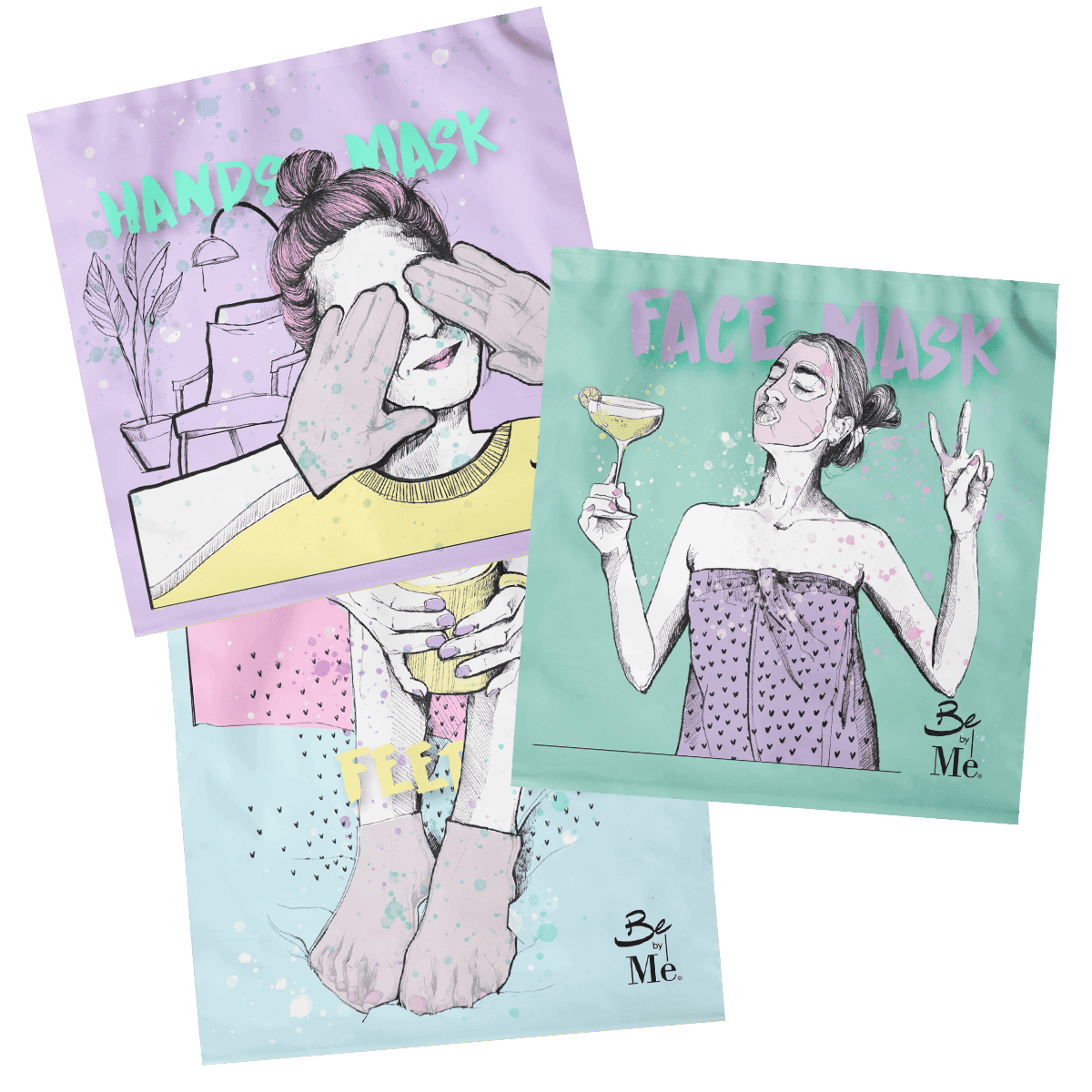 Be by Me - tutte le maschere con illustrazioni di Sara Paglia